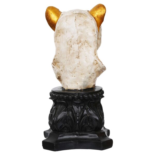 Handmade Lioness Head Statue Stone Finish Animal Figurines Gifts Antique Design for Home Decoration(White) - Image 4