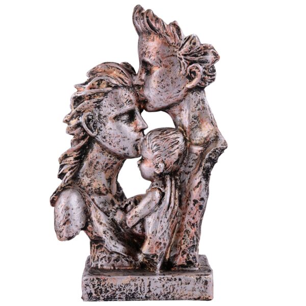 MOTHER and Father with Child Love white Statue showpiece for Home Decor and Gifting - Image 2