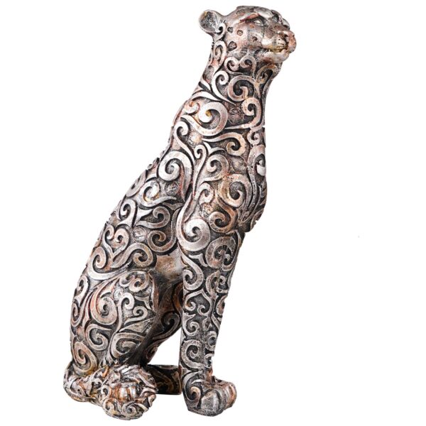 Panther Sitting Position Animal Showpiece Antique Sculpture for Home Decor Showpiece Figurine - Image 4